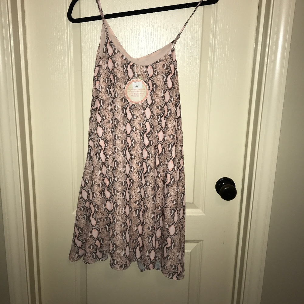Pink snakeskin pattern dress